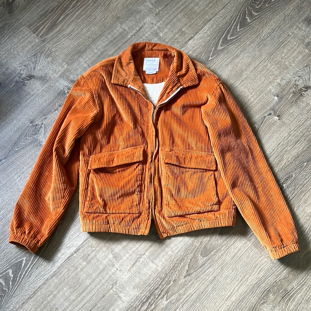 Orange Corduroy RVCA Jacket
